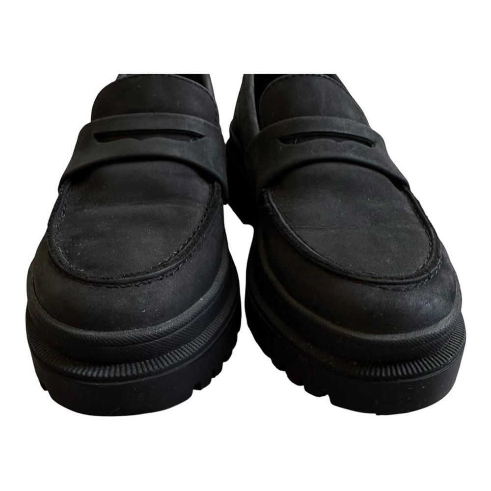 Portland Leather Goods Patina Shadow Black Zoe Chunky Loafers Size 6.5 - Picture 4 of 15